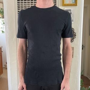 D&G 1990s ribbed logo shirt